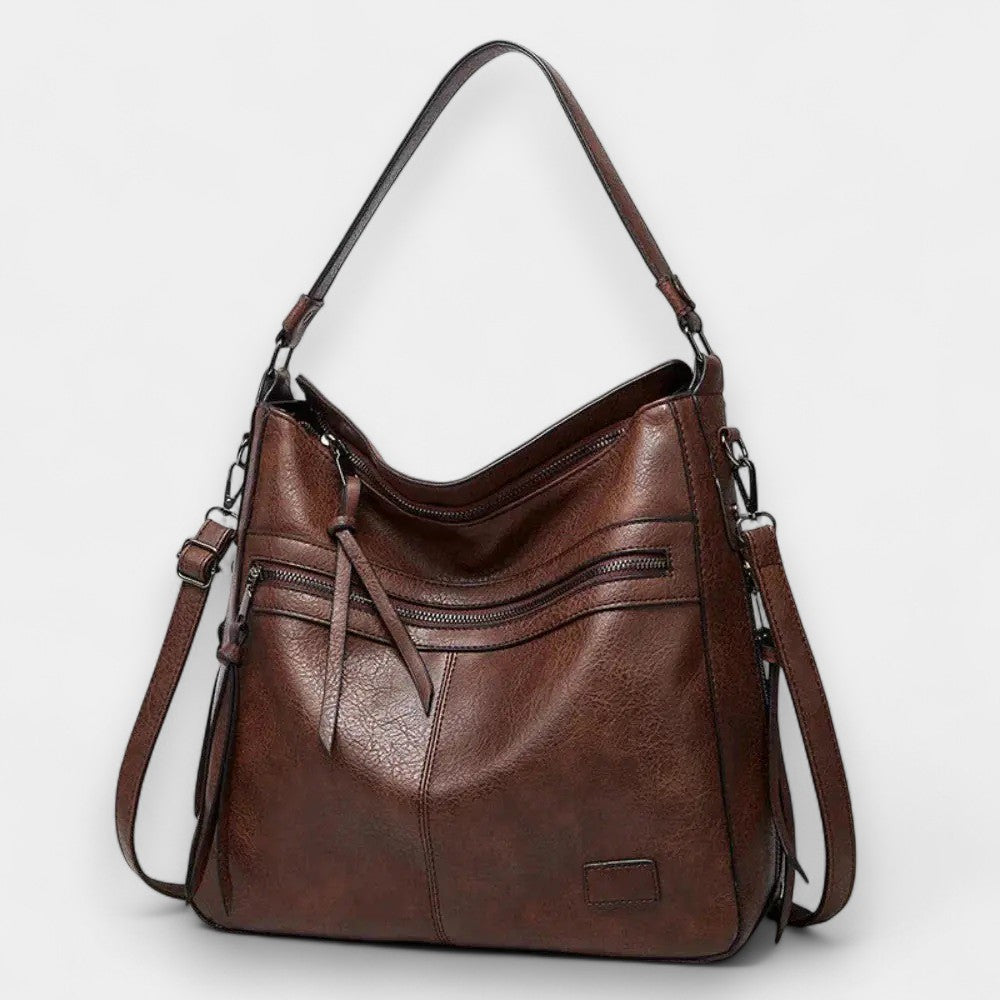 Auryn Leather Travel Shoulder Bag - Ariane Bay