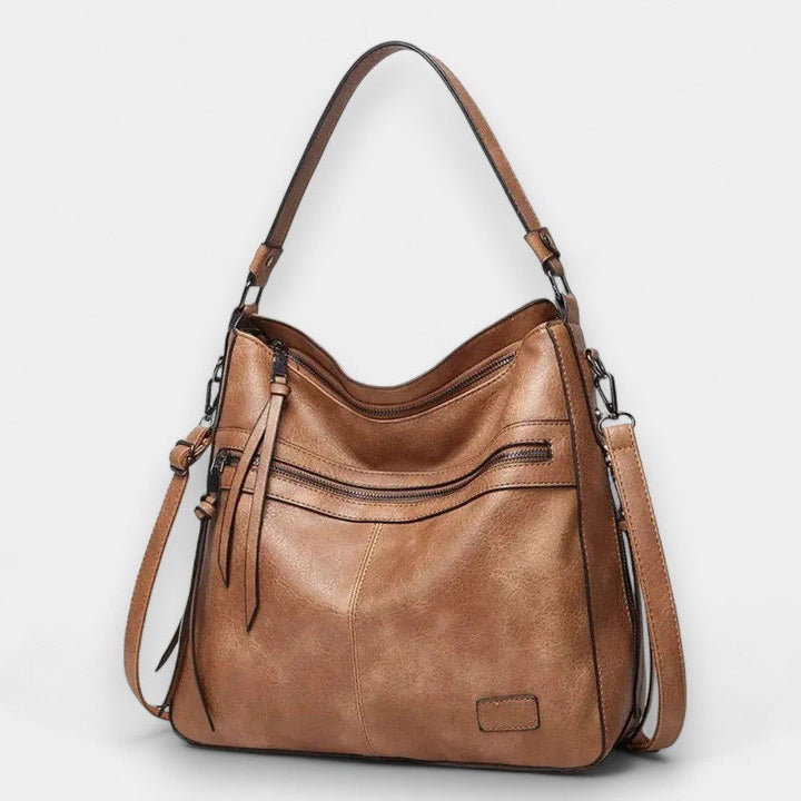 Auryn Leather Travel Shoulder Bag - Ariane Bay