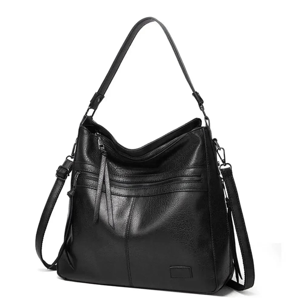 Auryn Leather Travel Shoulder Bag - Ariane Bay