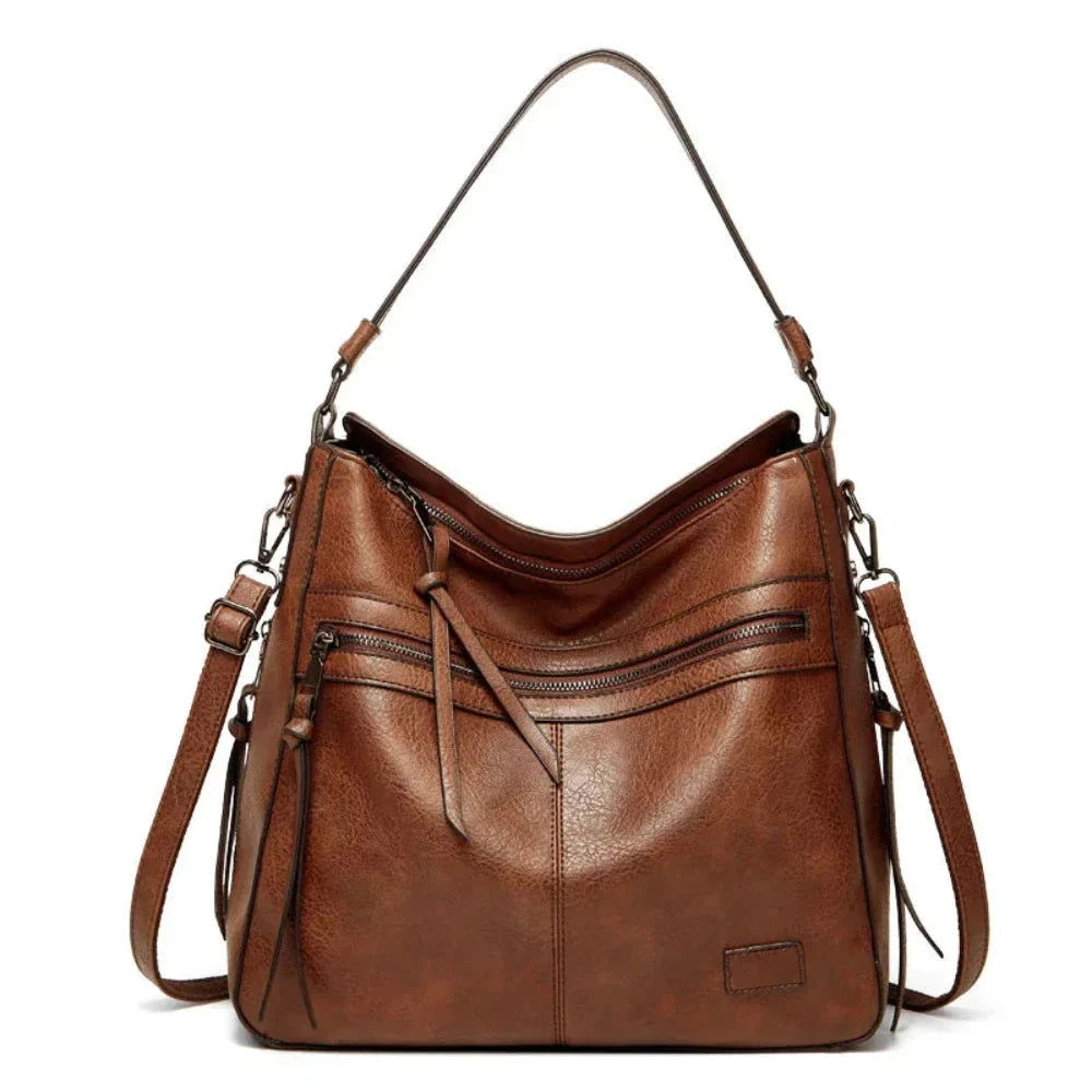 Auryn Leather Travel Shoulder Bag - Ariane Bay