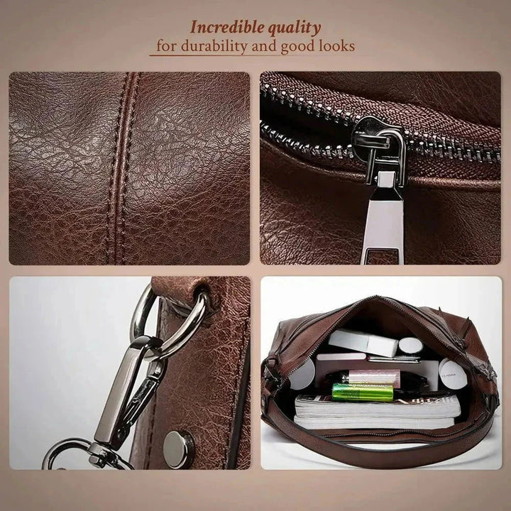 Auryn Leather Travel Shoulder Bag - Ariane Bay