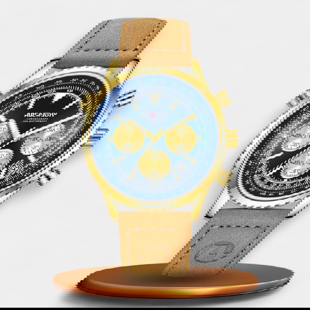 Cai Polished Chronograph Watch - Ariane Bay