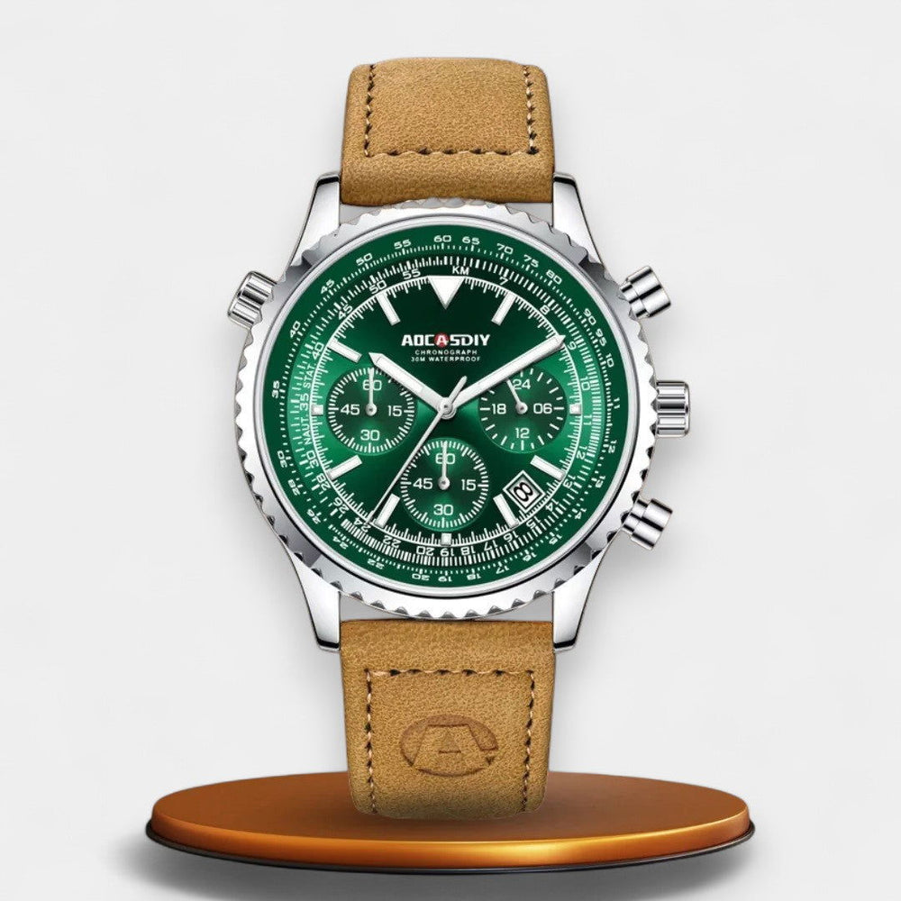 Cai Polished Chronograph Watch - Ariane Bay