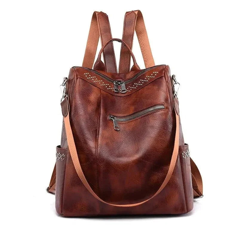 Clara Vintage Multi-Pocket Backpack - Ariane Bay