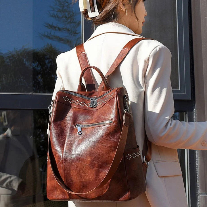 Clara Vintage Multi-Pocket Backpack - Ariane Bay