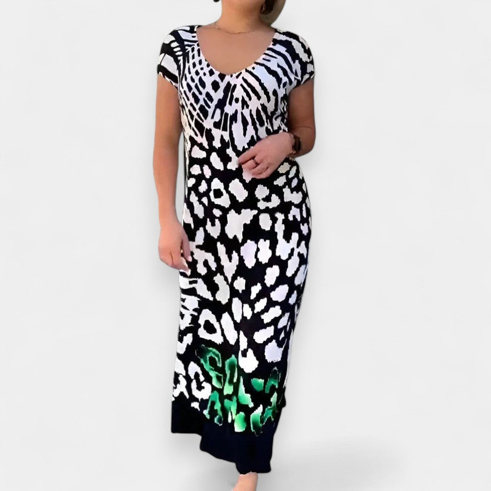 Dane Printed Short Sleeve Dress - Ariane Bay