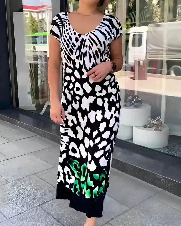 Dane Printed Short Sleeve Dress - Ariane Bay