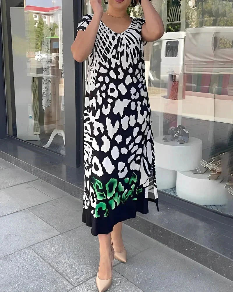 Dane Printed Short Sleeve Dress - Ariane Bay