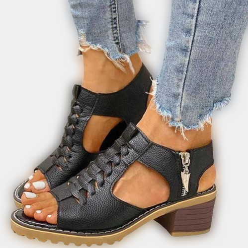 Elle Small Heel Sandals - Ariane Bay