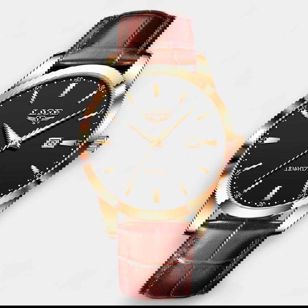 Leif Military Leather Watch - Ariane Bay
