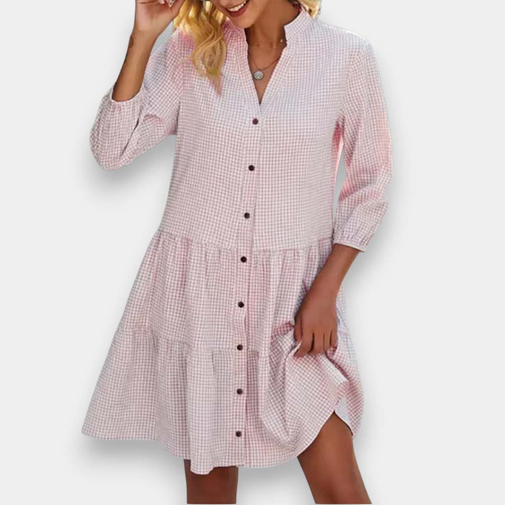 Lumi Checkered Summer Dress - Ariane Bay