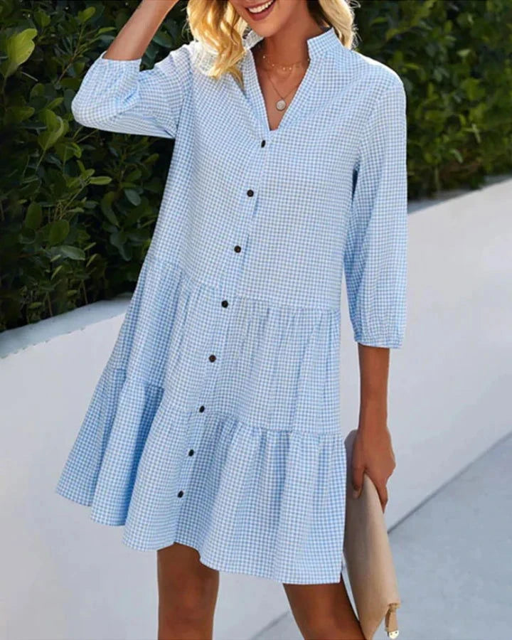 Lumi Checkered Summer Dress - Ariane Bay