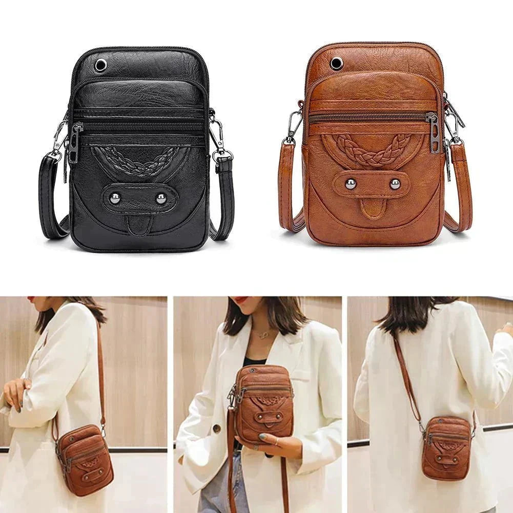 Mae Braided Vintage Crossbody Bag - Ariane Bay