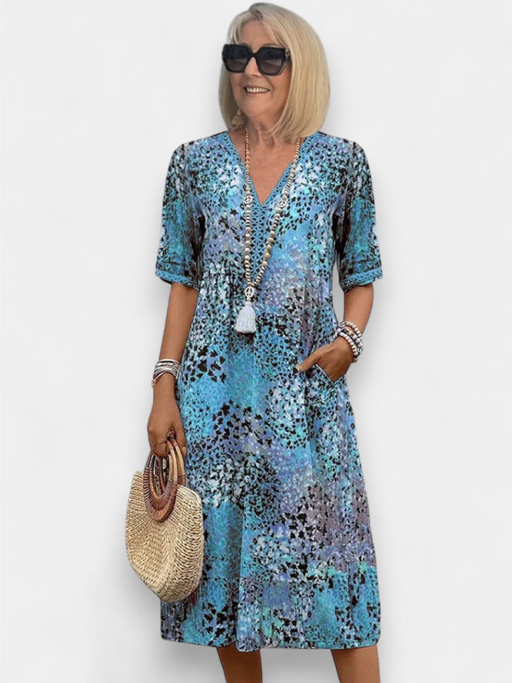 Maeve Floral Midi Dress - Ariane Bay