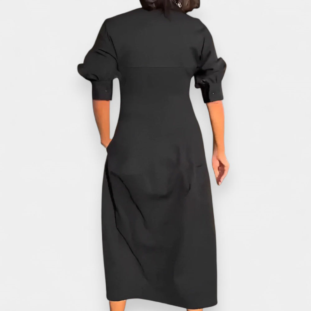 Piper Midi V-Neck Dress - Ariane Bay