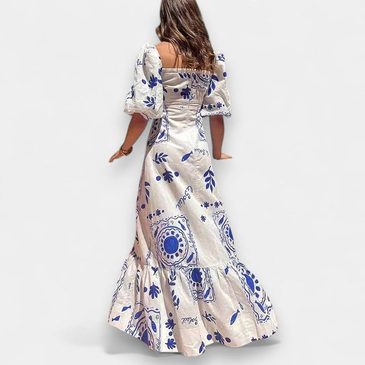 Saffron Bubble Sleeve Maxi Dress - Ariane Bay