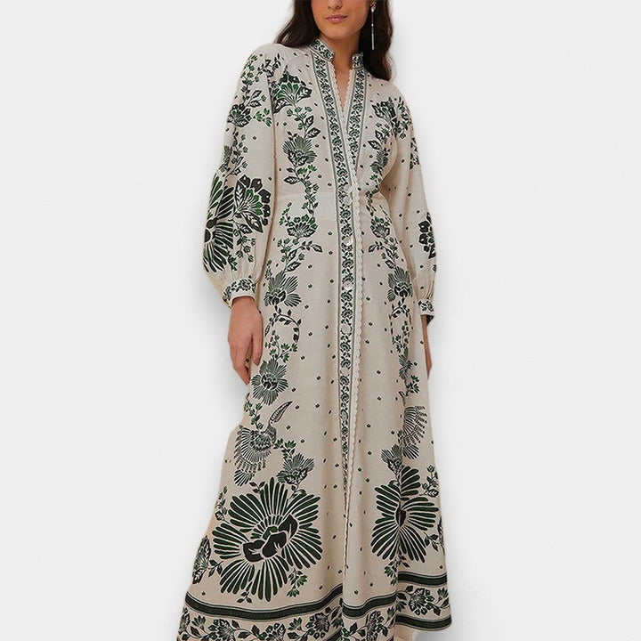 Sola Printed Maxi Shirt Dress - Ariane Bay