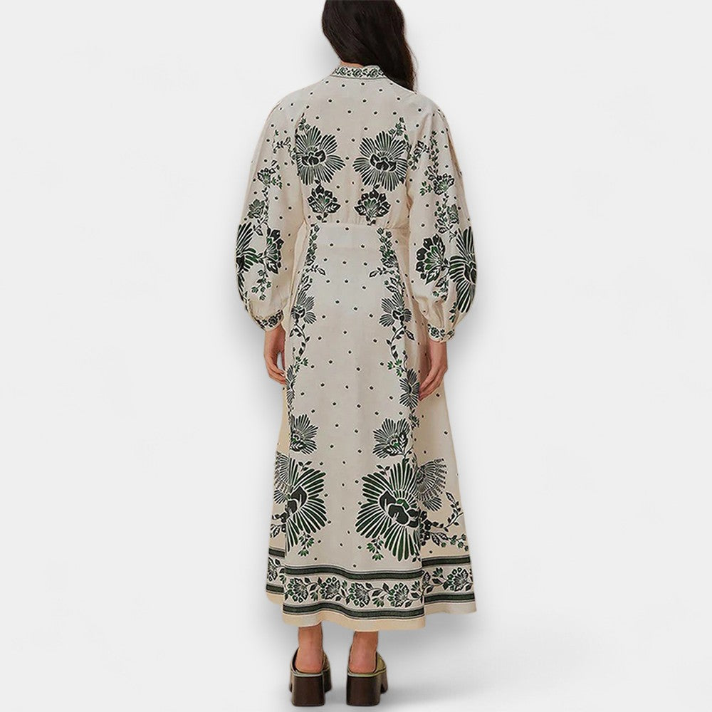 Sola Printed Maxi Shirt Dress - Ariane Bay