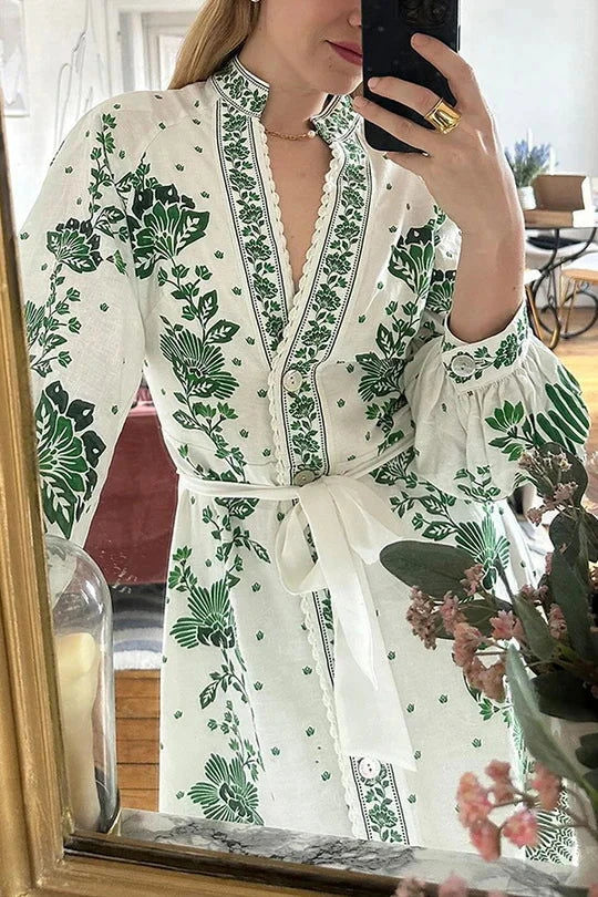 Sola Printed Maxi Shirt Dress - Ariane Bay