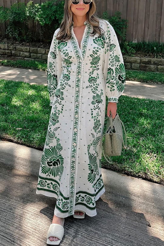 Sola Printed Maxi Shirt Dress - Ariane Bay