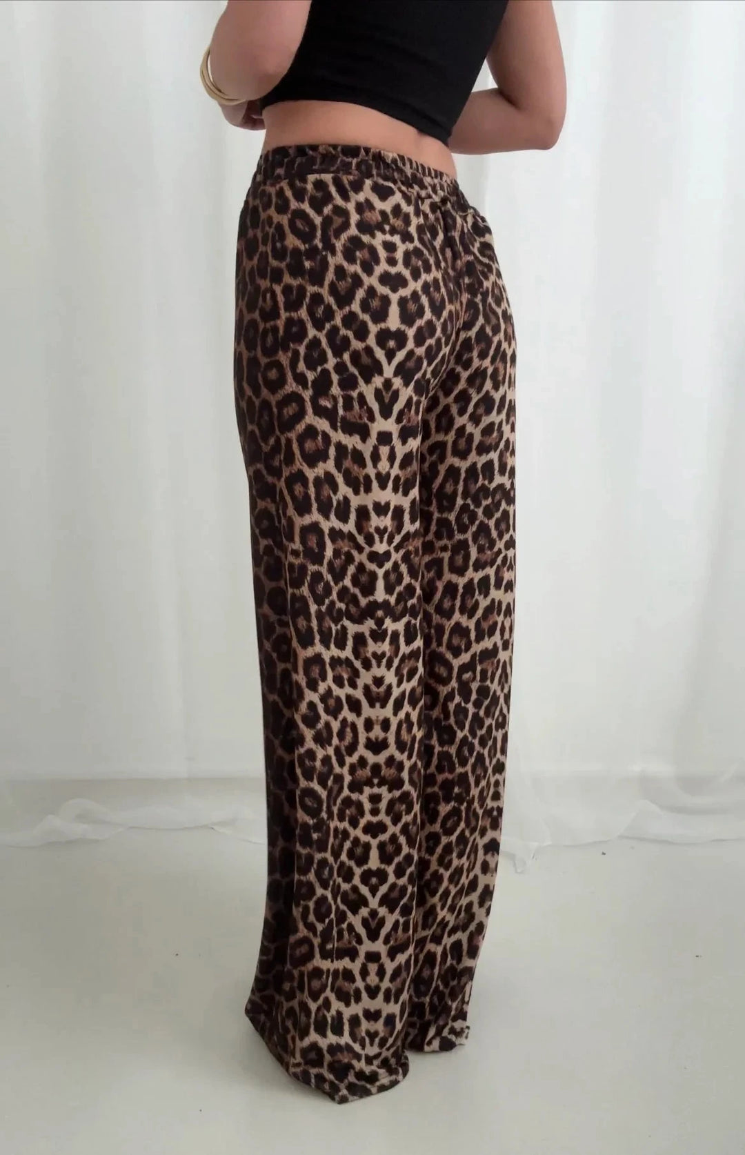 Sunny Leopard Palazzo Trousers - Ariane Bay