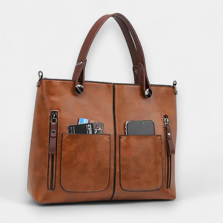 Veda Retro Leather Crossbody Bag - Ariane Bay