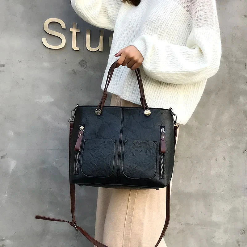 Veda Retro Leather Crossbody Bag - Ariane Bay