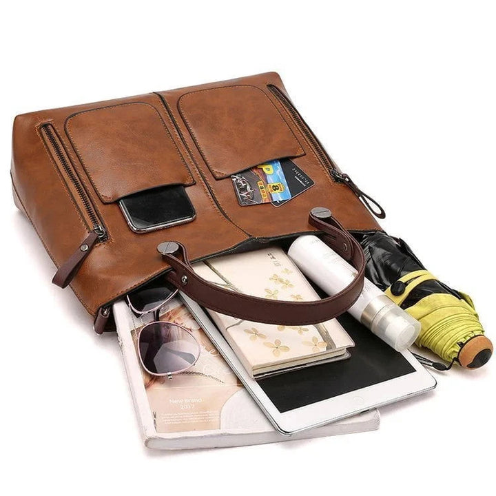 Veda Retro Leather Crossbody Bag - Ariane Bay